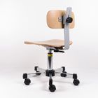 كرسي مهمة صناعي ثنائي العجلات مريح مع ضبط إمالة مسند الظهر المزود